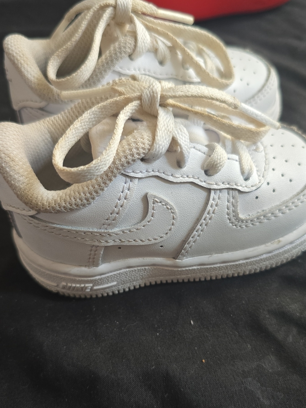 Nike Kids White Low-Top Sneakers with Swoosh